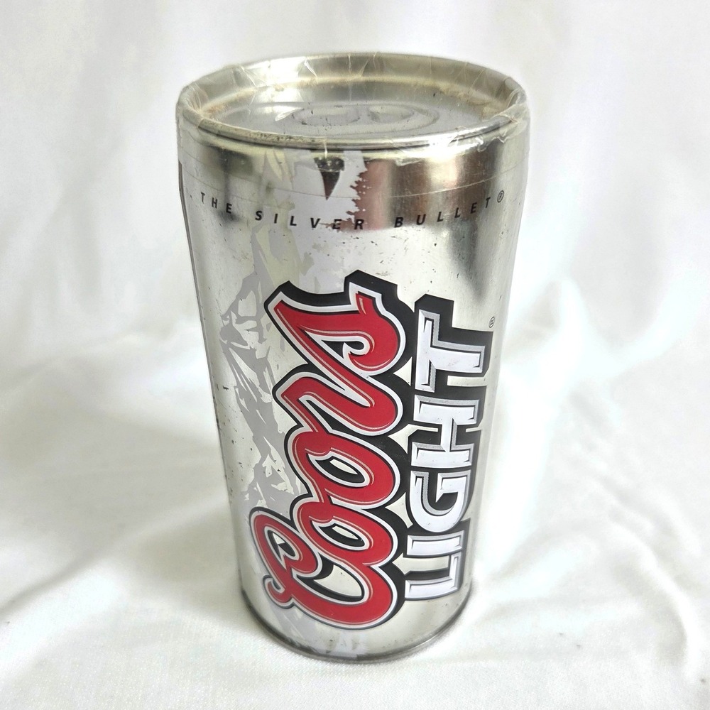 New Vintage Coors Light Mens Sleep Boxers in Collectible Silver Bullet Tin Large
